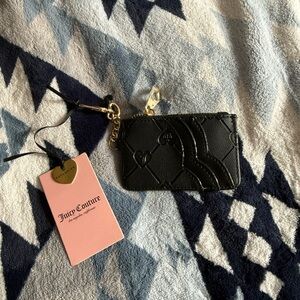 Juicy Couture Black Quilted Heart Key Holder